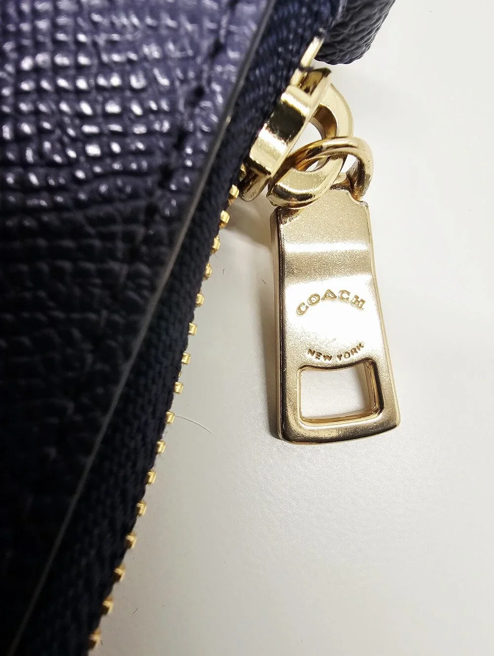 Coach Kitt Mesenger Crossbody Navy Blue Gold-Tone Hardware